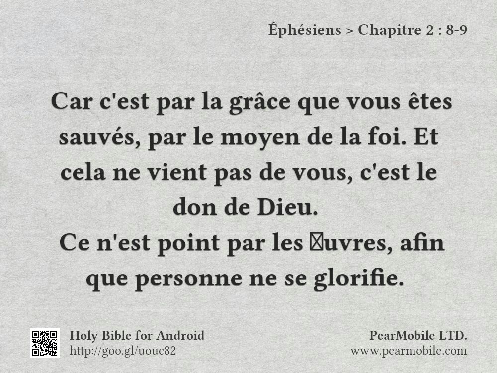 Éphésiens, Chapitre 2:8-9